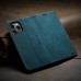 Чохол-книжка CaseMe Нубук для iPhone 15 Pro Max бірюзовий