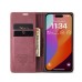 Чохол-книжка CaseMe Нубук для iPhone 15 Pro бордовий