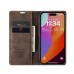 Чохол-книжка CaseMe Нубук для iPhone 15 Pro темно-коричневий