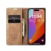 Чохол-книжка CaseMe Нубук для iPhone 15 Pro світло-коричневий