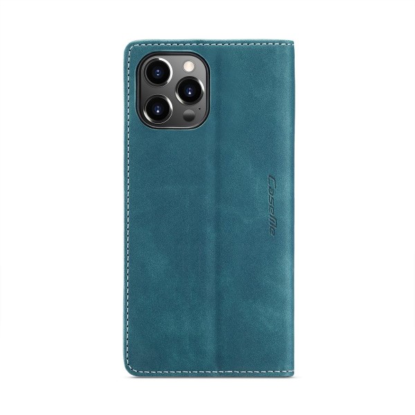 Чохол-книжка CaseMe Нубук для iPhone 15 Pro бірюзовий