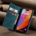 Чохол-книжка CaseMe Нубук для iPhone 15 Pro бірюзовий