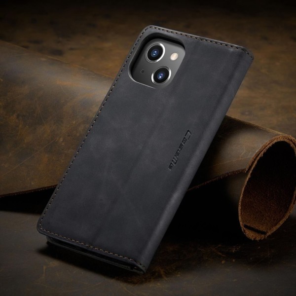 Чохол-книжка CaseMe Нубук для iPhone 15 чорний