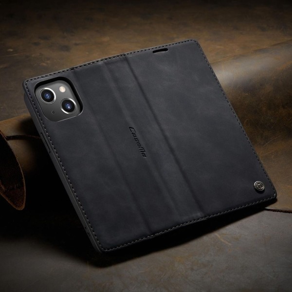 Чохол-книжка CaseMe Нубук для iPhone 15 чорний