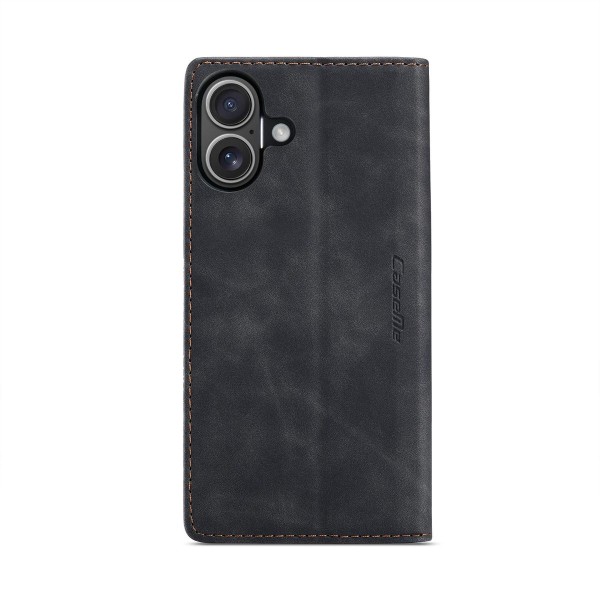 Чохол-книжка CaseMe Нубук для iPhone 16 Plus чорний