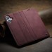 Чохол-книжка CaseMe Нубук для iPhone 16 Plus бордовий