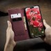 Чохол-книжка CaseMe Нубук для iPhone 16 Plus бордовий