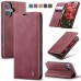 Чохол-книжка CaseMe Нубук для iPhone 16 Plus бордовий