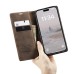 Чехол-книжка CaseMe Нубук для iPhone 16 Plus тёмно-коричневый