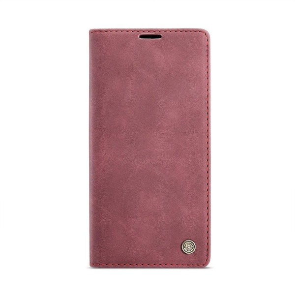 Чохол-книжка CaseMe Нубук для iPhone 16 Pro бордовий