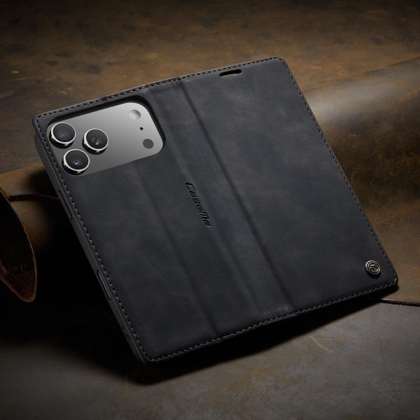 Чохол-книжка CaseMe Нубук для iPhone 17 Pro Max чорний