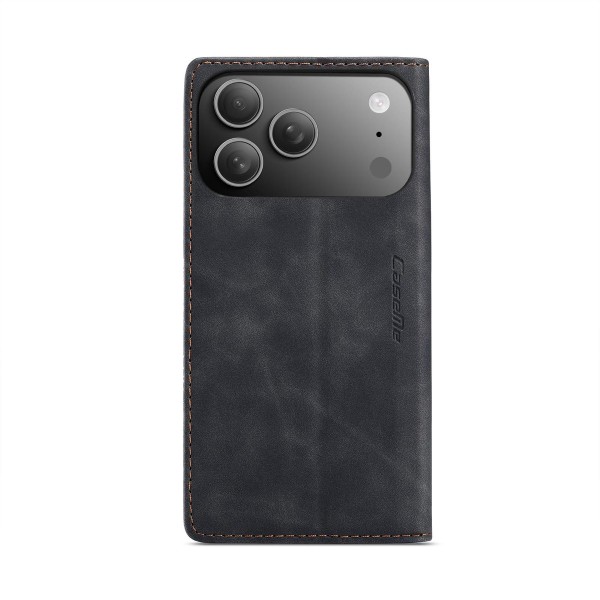 Чохол-книжка CaseMe Нубук для iPhone 17 Pro Max чорний