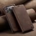 Чохол-книжка CaseMe Нубук для iPhone 17 Pro темно-коричневий