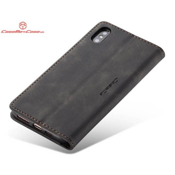 Чохол-книжка CaseMe Нубук для iPhone X чорний