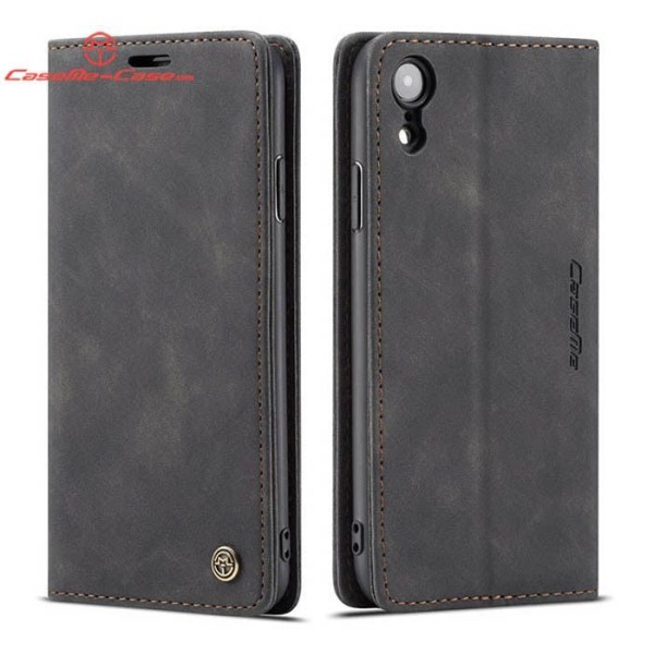 Чохол-книжка CaseMe Нубук для iPhone XR чорний