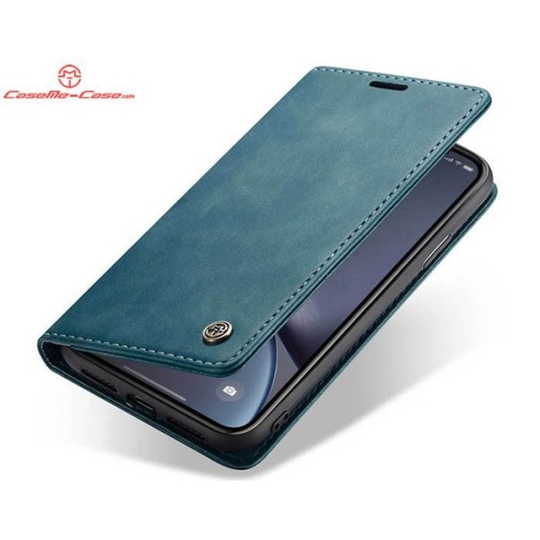 Чохол-книжка CaseMe Нубук для iPhone XR бірюзовий