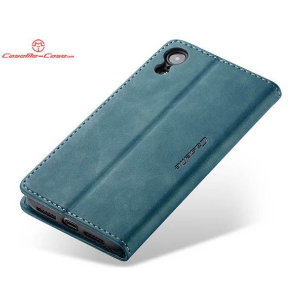Чохол-книжка CaseMe Нубук для iPhone XR бірюзовий