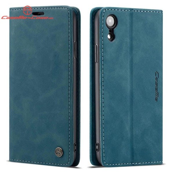 Чохол-книжка CaseMe Нубук для iPhone XR бірюзовий