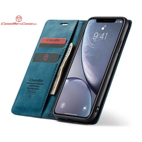 Чохол-книжка CaseMe Нубук для iPhone XR бірюзовий