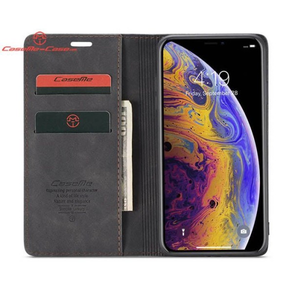 Чохол-книжка CaseMe Нубук для iPhone XS чорний
