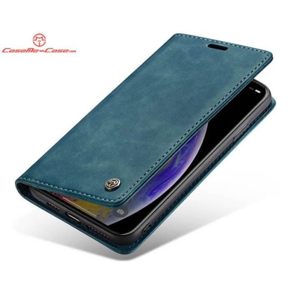 Чохол-книжка CaseMe Нубук для iPhone XS бірюзовий
