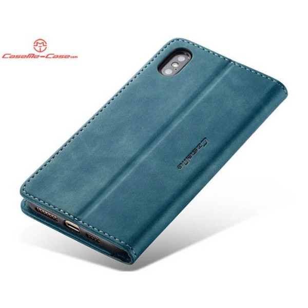 Чохол-книжка CaseMe Нубук для iPhone XS бірюзовий