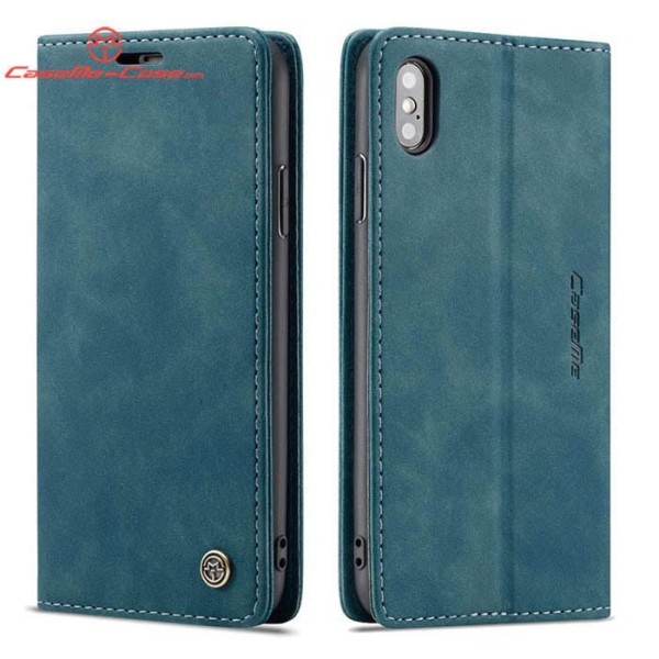 Чохол-книжка CaseMe Нубук для iPhone XS бірюзовий
