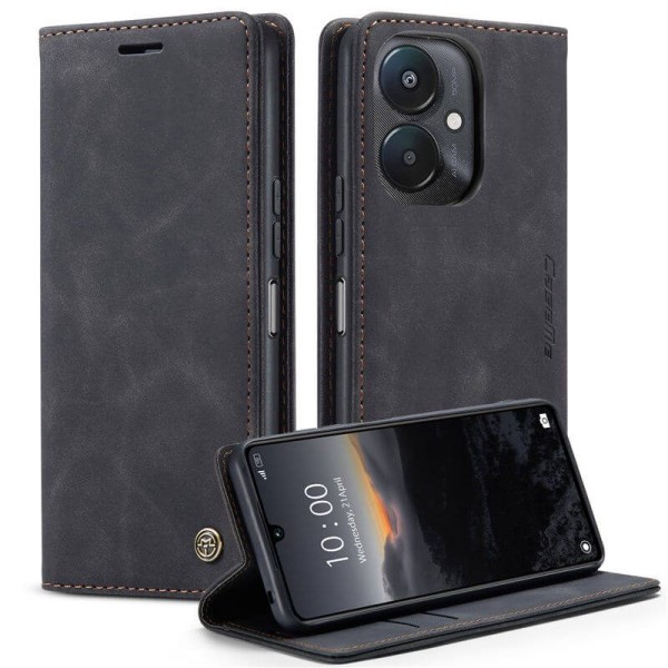 Чохол-книжка CaseMe Нубук для Poco C65 чорний