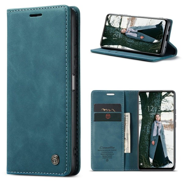 Чохол-книжка CaseMe Нубук для Poco F7 Pro бірюзовий