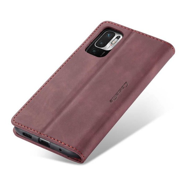 Чохол-книжка CaseMe Нубук для Poco M3 Pro 4G бордовий