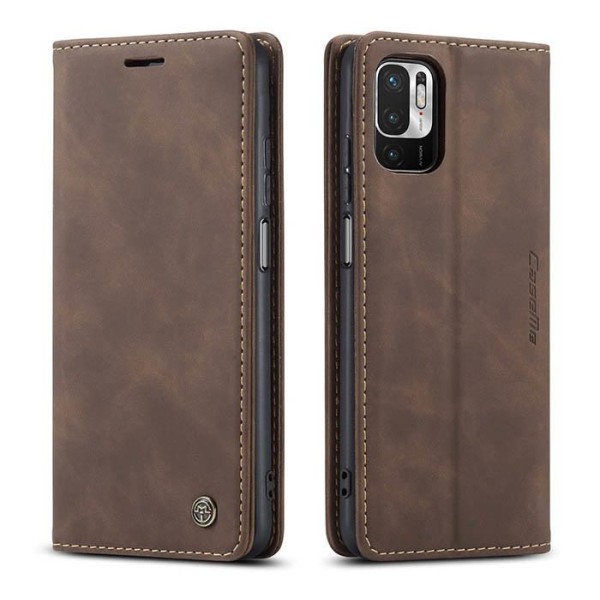 Чохол-книжка CaseMe Нубук для Poco M3 Pro 4G темно-коричневий