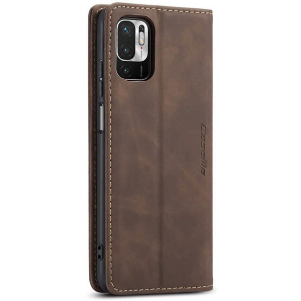 Чохол-книжка CaseMe Нубук для Poco M3 Pro 4G темно-коричневий