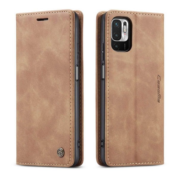 Чохол-книжка CaseMe Нубук для Poco M3 Pro 4G світло-коричневий