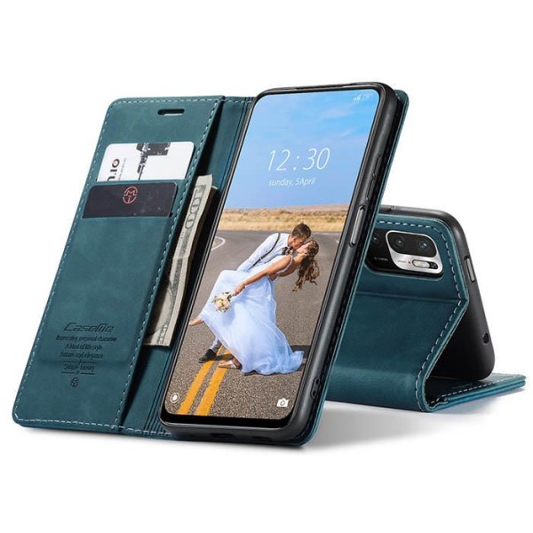 Чохол-книжка CaseMe Нубук для Poco M3 Pro 4G бірюзовий