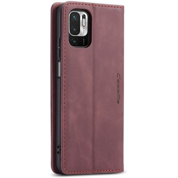 Чохол-книжка CaseMe Нубук для Poco M3 Pro 5G бордовий