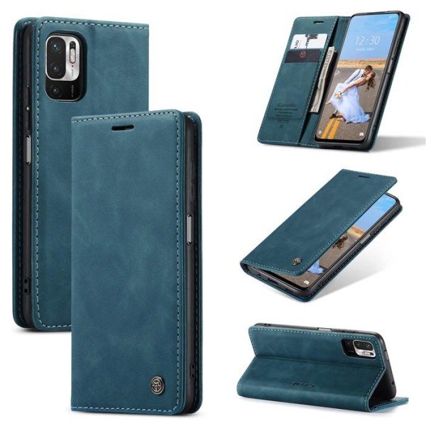 Чохол-книжка CaseMe Нубук для Poco M3 Pro 5G бірюзовий