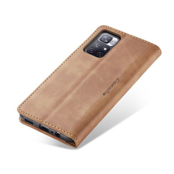 Чохол-книжка CaseMe Нубук для Poco M4 Pro світло-коричневий