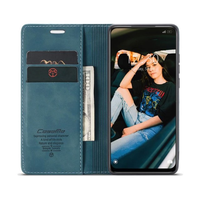 Чохол-книжка CaseMe Нубук для Poco M4 Pro бірюзовий