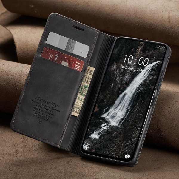 Чохол-книжка CaseMe Нубук для Poco M7 Pro 5G чорний
