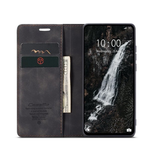 Чохол-книжка CaseMe Нубук для Poco M7 Pro 5G чорний