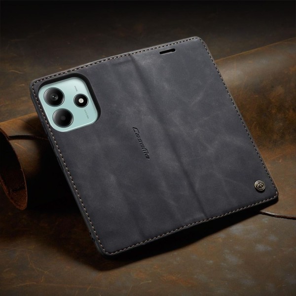 Чохол-книжка CaseMe Нубук для Poco M7 Pro 5G чорний