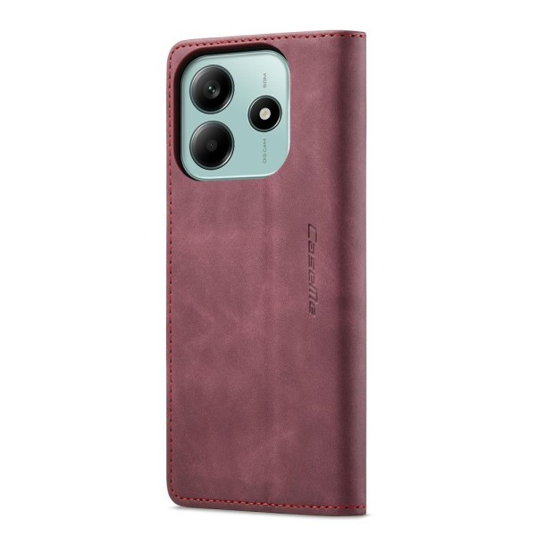 Чохол-книжка CaseMe Нубук для Poco M7 Pro 5G бордовий