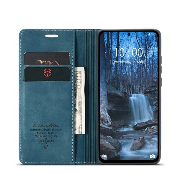 Чохол-книжка CaseMe Нубук для Poco M7 Pro 5G бірюзовий