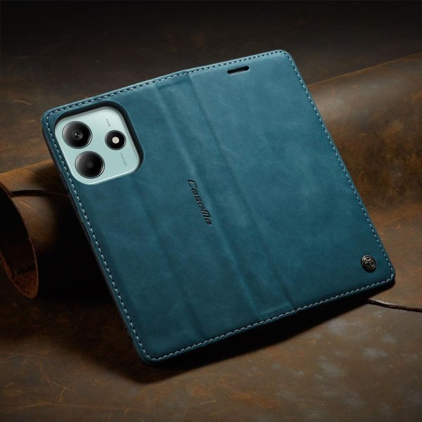 Чохол-книжка CaseMe Нубук для Poco M7 Pro 5G бірюзовий