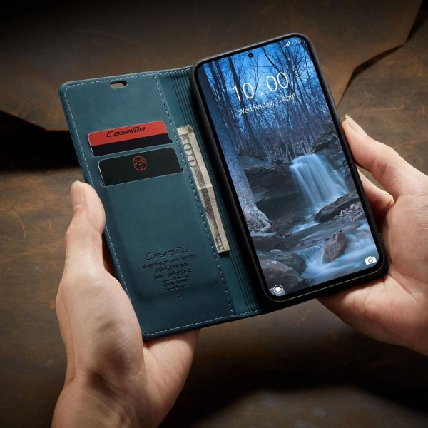 Чохол-книжка CaseMe Нубук для Poco M7 Pro 5G бірюзовий
