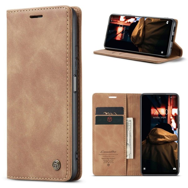 Чохол-книжка CaseMe Нубук для Poco X3 NFC світло-коричневий