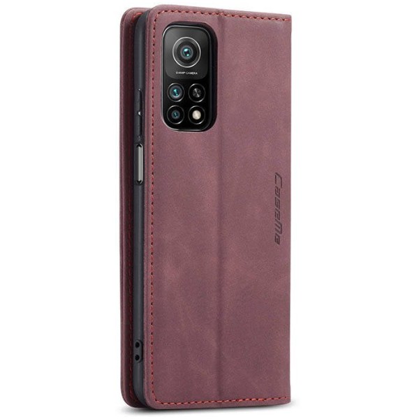 Чохол-книжка CaseMe Нубук для Poco X4 Pro 5G бордовий