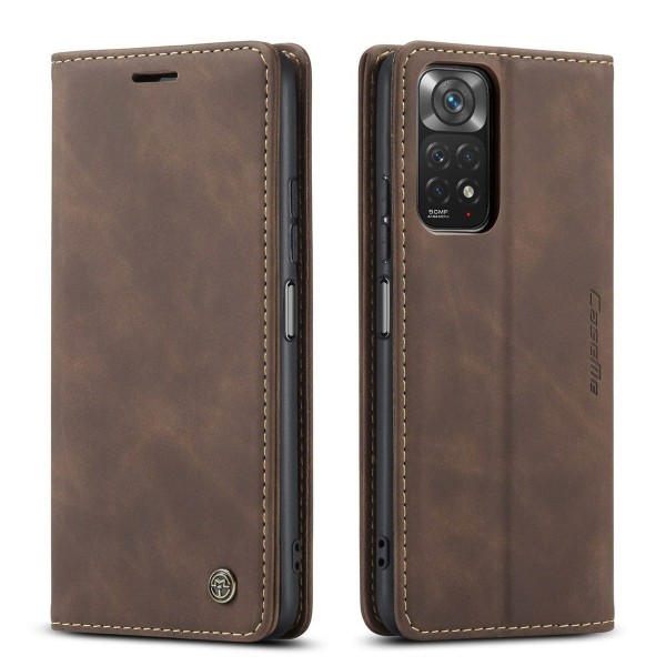Чохол-книжка CaseMe Нубук для Poco X4 Pro 5G темно-коричневий