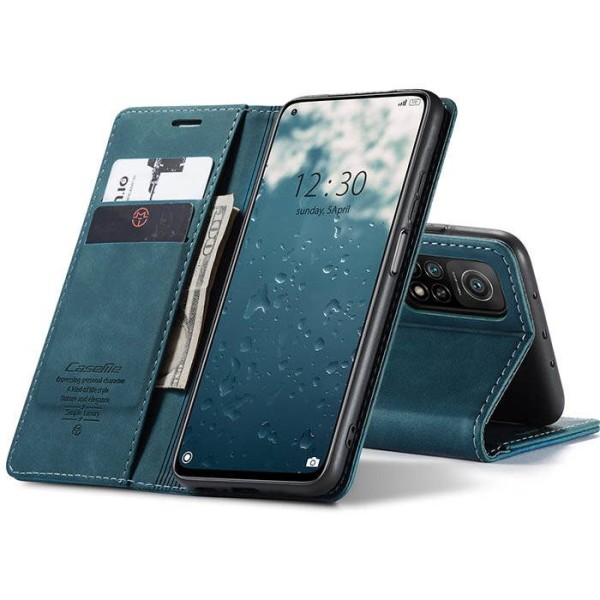 Чохол-книжка CaseMe Нубук для Poco X4 Pro 5G бірюзовий