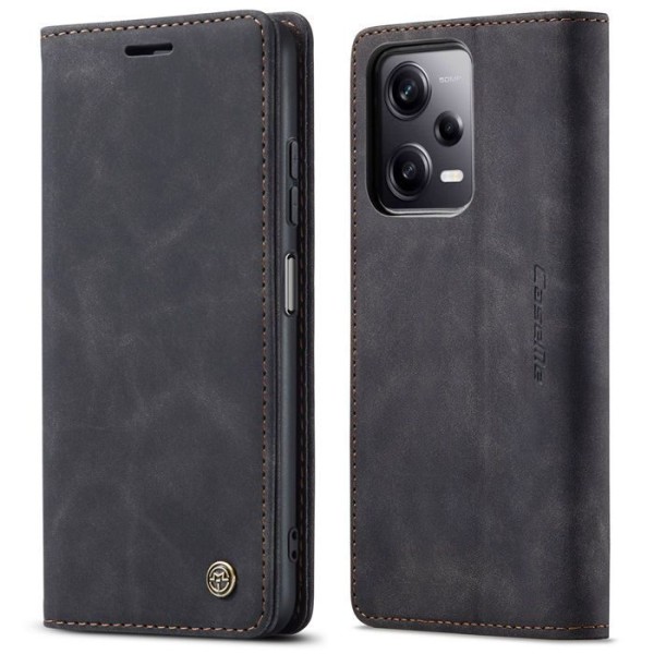 Чохол-книжка CaseMe Нубук для Poco X5 Pro 5G чорний